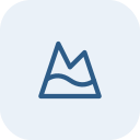 Tree and tent icon for eco-tourism and outfitter digital marketing in Alberta
