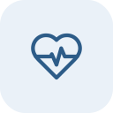 Heart rate icon for health and wellness websites and online reputation management